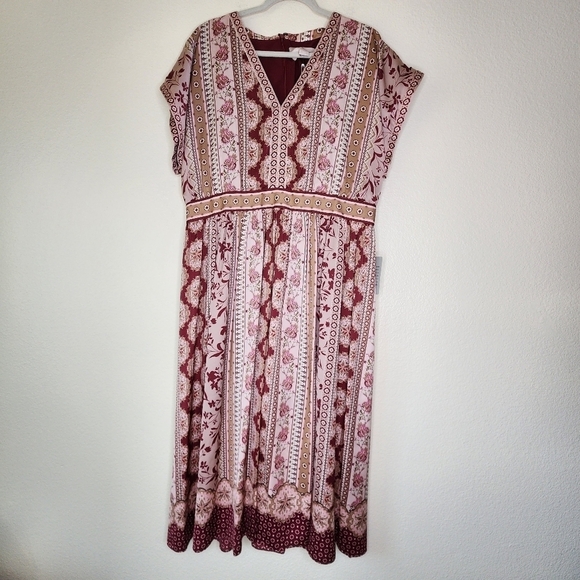 Gal Meets Glam Wine Liza Dress 18 NWT - Picture 3 of 8